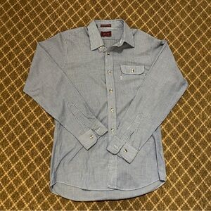 Vintage Levi's Classic Blue Pinstripe Men's Shirt medium